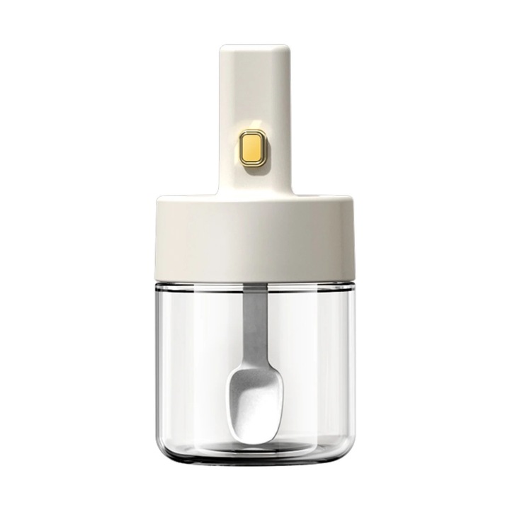 Комплект стъклени бурканчета за подправки 3 цвята 15х7.2см