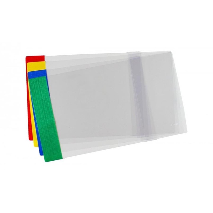 Coperta scolara reglabila B7 Biurfol, PVC, 236x320-347mm, colorata, set de 25 bucati