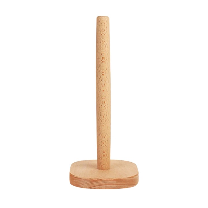 Салфетник от естествено дърво вертикален 13х13х31см за кухня, баня, хол, комплект