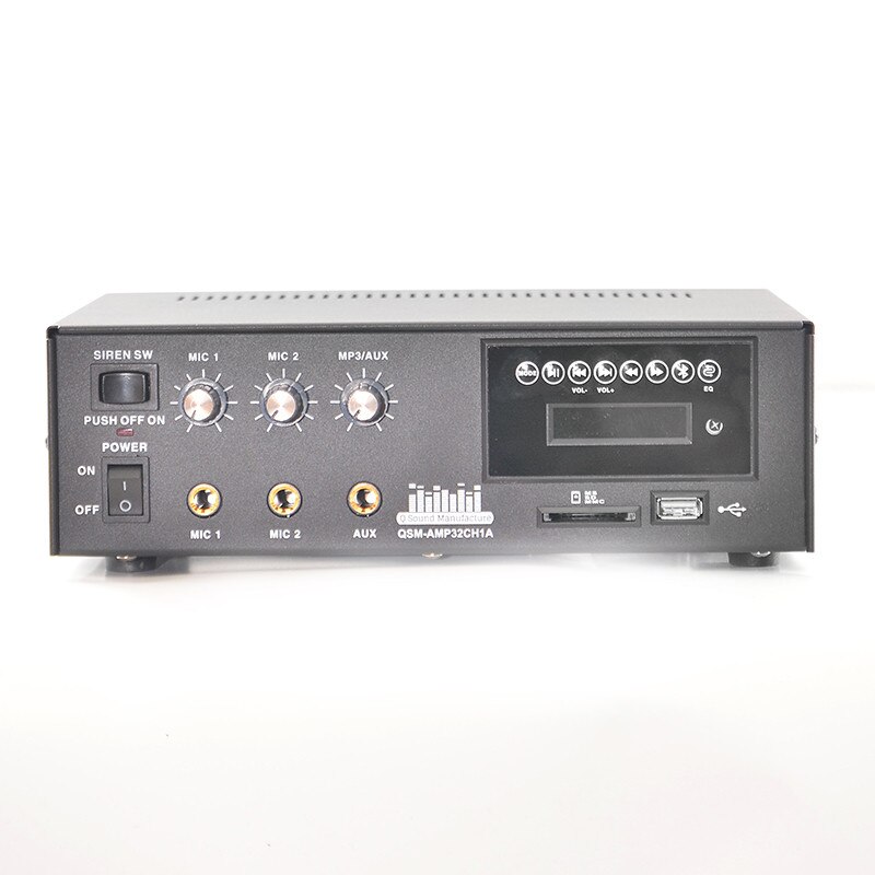 Amplificator Karaoke QSM-AMP32CH1A/Usb/MP3/Telecomanda/Sd/FM Radio/BT/12V