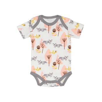 Body maneca scurta, Fresk, Fox, Roz Body maneca scurta, Fresk, Fox, Roz