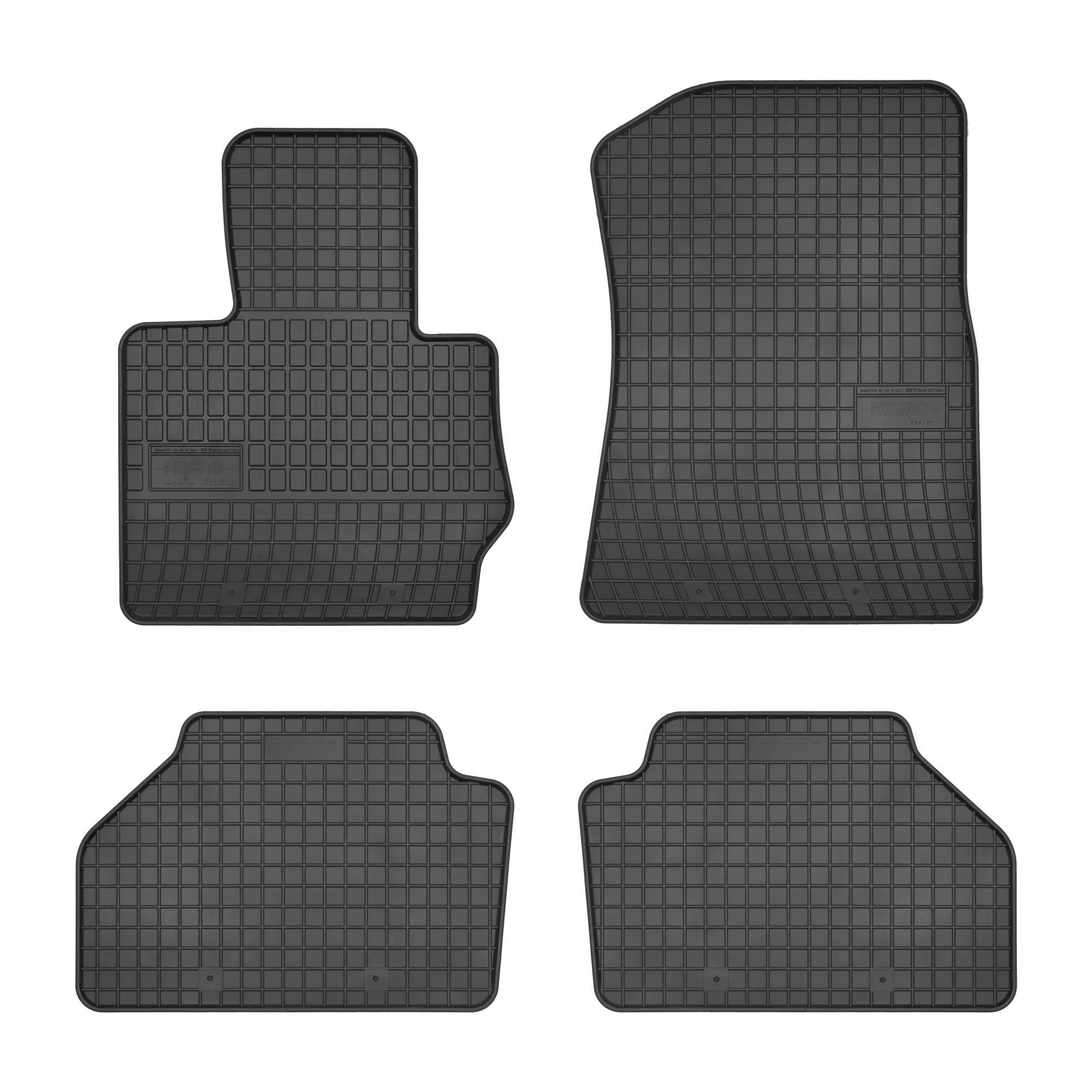 Set covorase auto din cauciuc pentru BMW X3 (F25), fabricatie 2010 - prezent, negru, 4 bucati