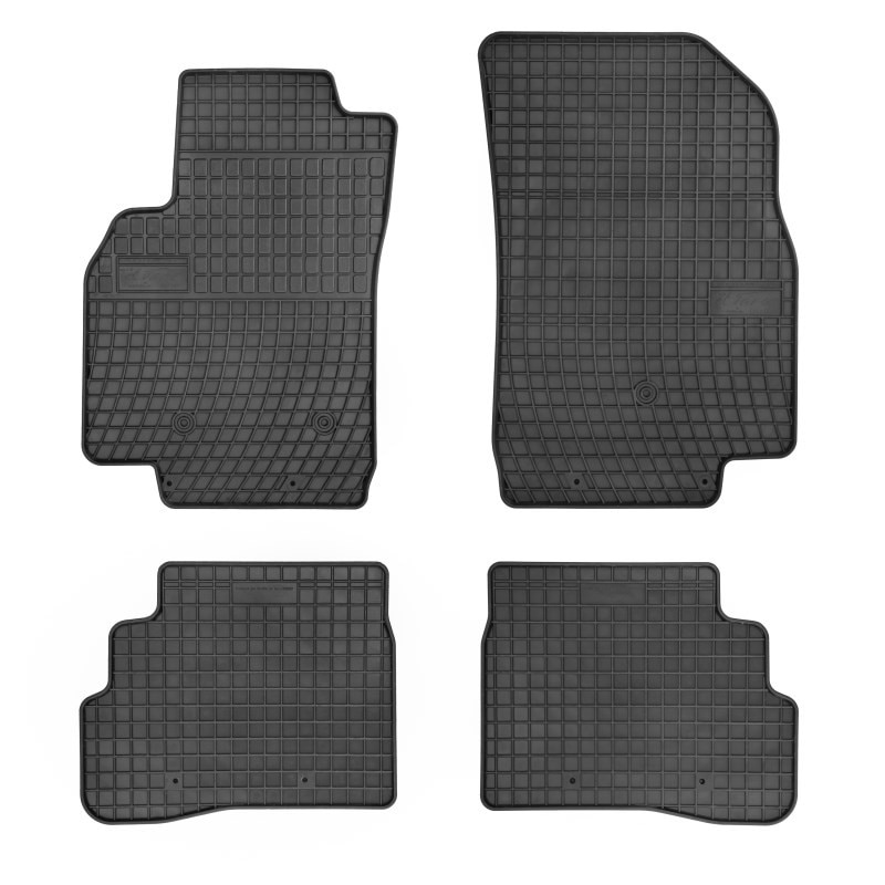 Set covorase auto din cauciuc pentru Opel Karl, fabricatie 2015 - prezent, negru, 4 bucati
