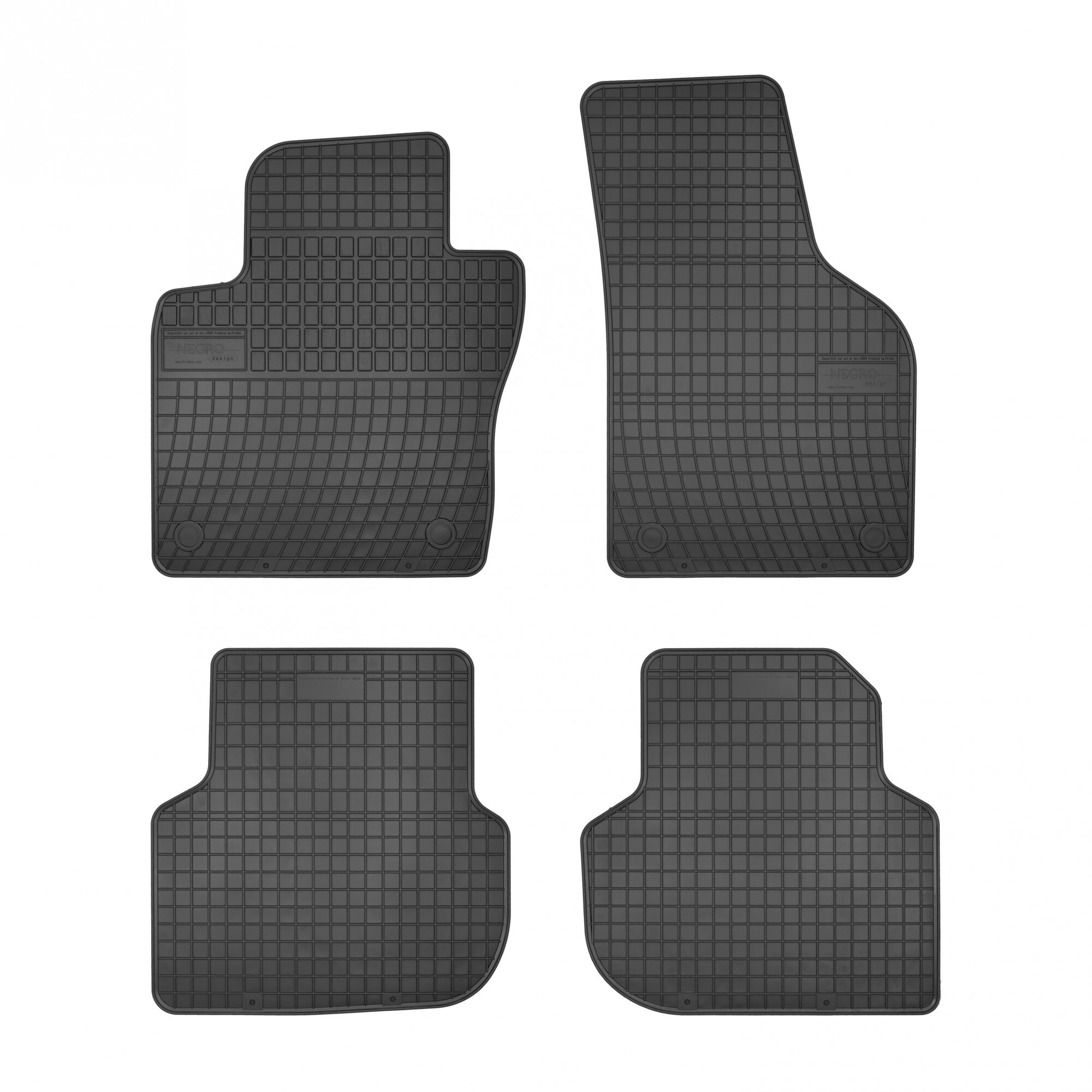Set covorase auto din cauciuc pentru Volkswagen Jetta, fabricatie 2011 - prezent, negru, 4 bucati