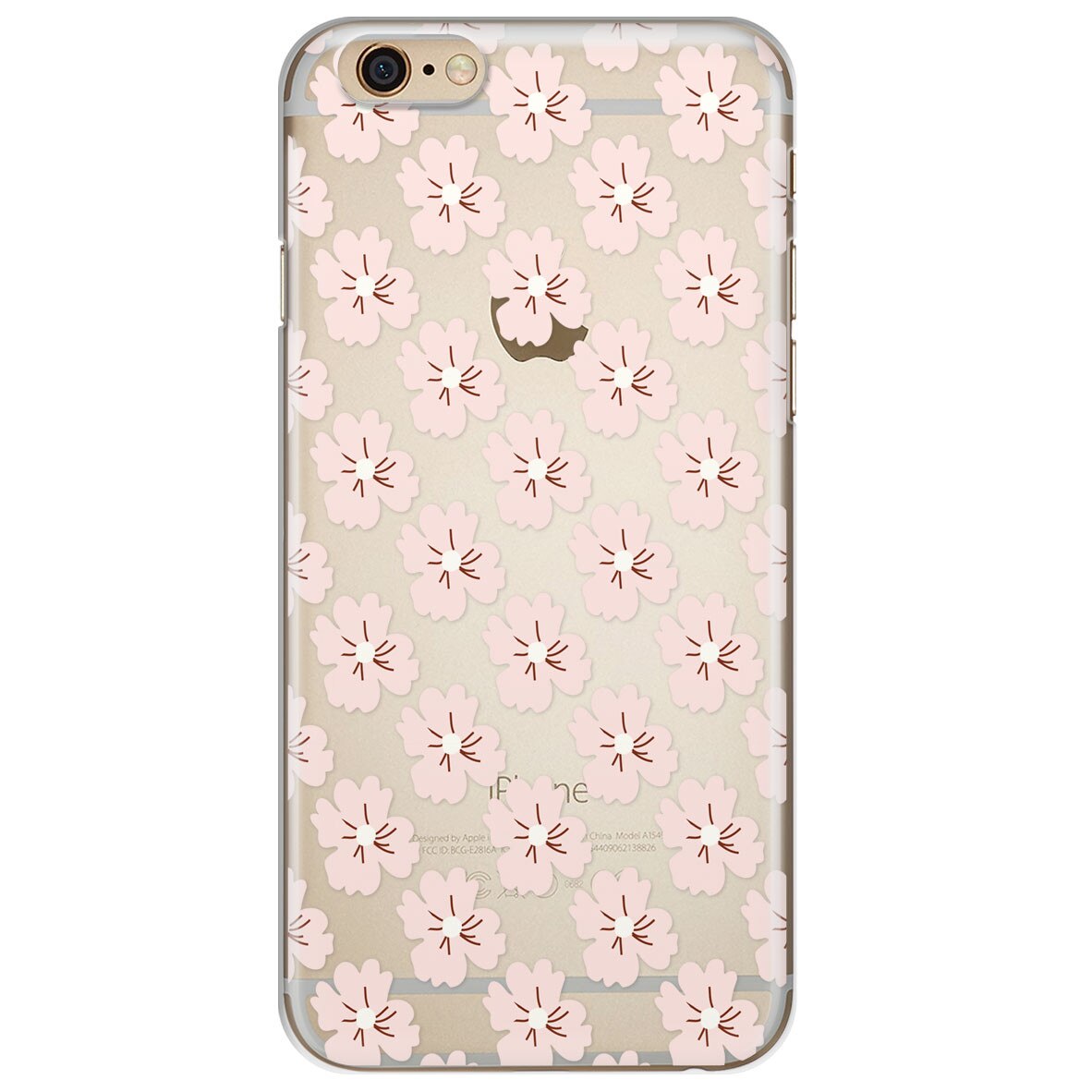 Husa iphone 6 / 6s silicon transparent floricele