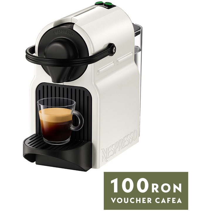 Espressor Nespresso Krups Inissia XN100110, 1260W, 19 Bar, 0.7L, Alb + set capsule degustare