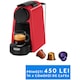 Espressor Nespresso by De'Longhi Essenza Mini Ruby Red, 19 bari, 1260 W, Rosu, set capsule degustare inclus