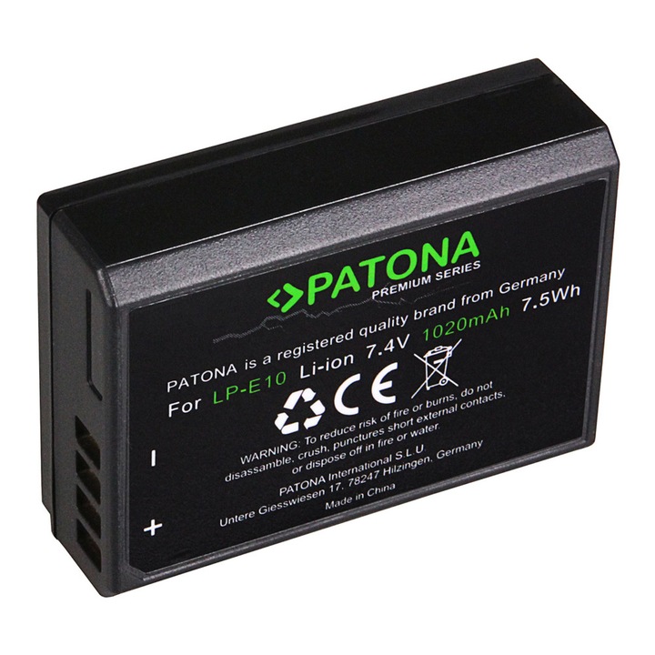 Acumulator PATONA Premium tip CANON LP-E10 LPE10 EOS1100D EOS 1100D 1200D