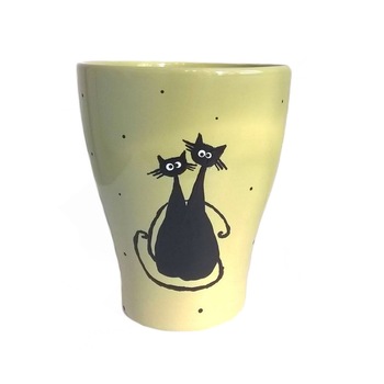 Cana cu pisici pictata manual Cana cu pisici pictata manual