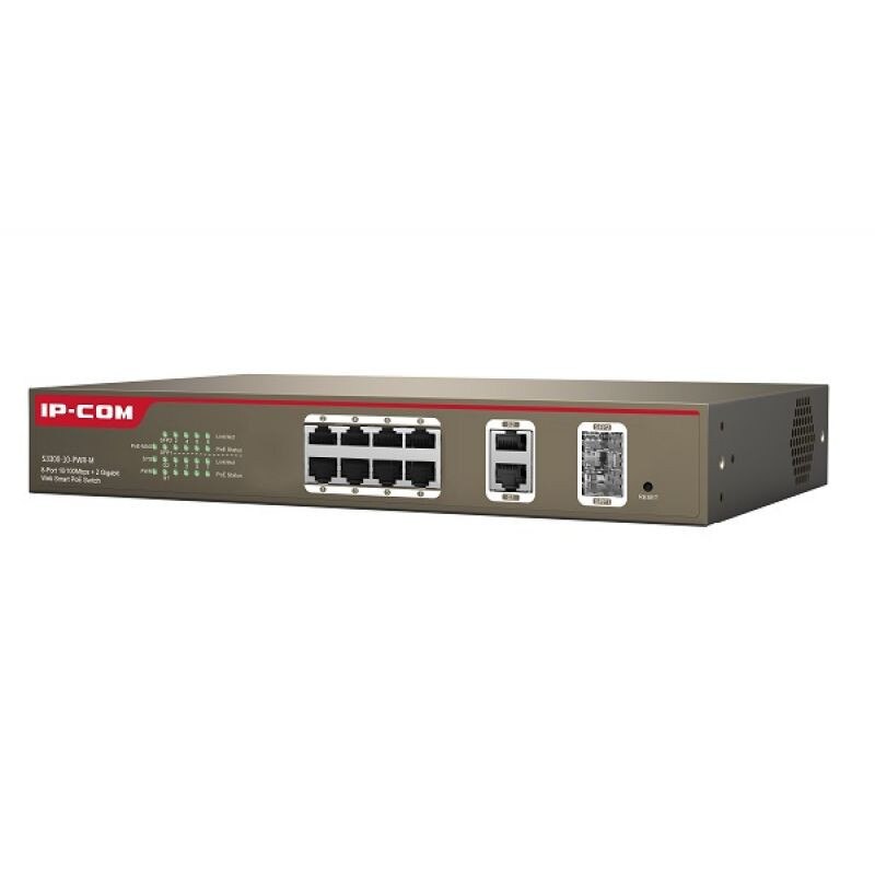 Switch PoE IPCOM-S3300-10-PWR-M 8-Port 100M+2-Porturi Gigabit TP/SFP