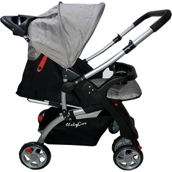 Carucior nou nascuti 2 in 1 BABY CARE™ PRO C18, Maner reversibil, Spatar reglabil in 3 trepte, Amortizoare, Frana picior,Pliabil ,GRI Carucior nou nascuti 2 in 1 BABY CARE™ PRO C18, Maner reversibil, Spatar reglabil in 3 trepte, Amortizoare, Frana picior,Pliabil ,GRI
