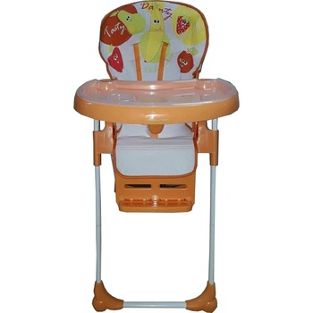 Scaun de masa pentru copii si bebe Baby Care™ reglabil in 3 trepte,pliabil, centura de siguranta, sezut comfortabil, masuta detasabila, functie scoica, Portocaliu Scaun de masa pentru copii si bebe Baby Care™ reglabil in 3 trepte,pliabil, centura de siguranta, sezut comfortabil, masuta detasabila, functie scoica, Portocaliu