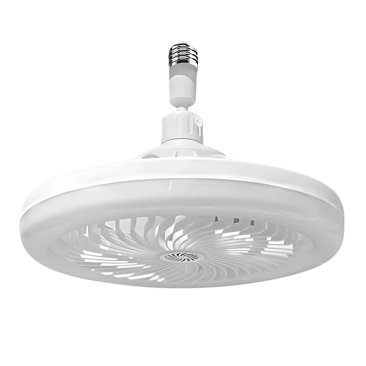 Вентилатор с LED светлина, E27, ароматерапия, 3 скорости, 25 см, многоцветен