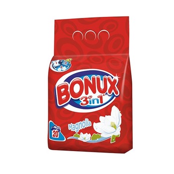 Detergent pudra automat 3 in 1 Bonux Magnolia - 2 kg Detergent pudra automat 3 in 1 Bonux Magnolia - 2 kg