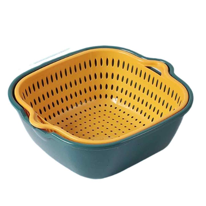 Cos multifunctional din plastic, 2 straturi, pentru fructe si legume, Enforose