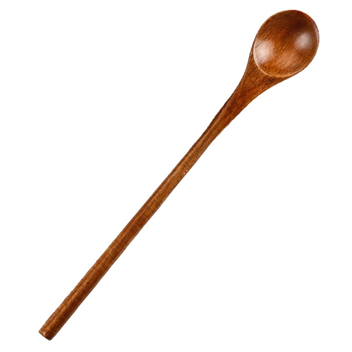 Lingura din lemn masiv, Enforose, design fagure, utilizare versatila, 30x5cm