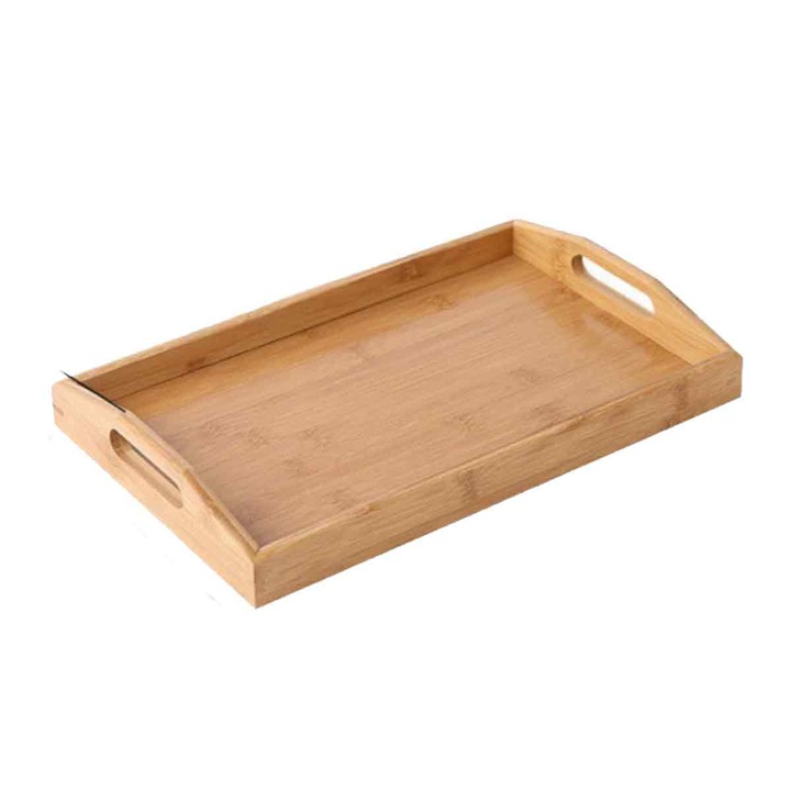 Tava din bambus dreptunghiulara, Enforose, utilizare versatila, design minimalist