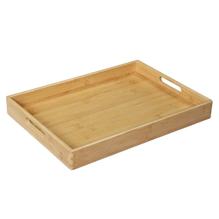 Tava din bambus dreptunghiulara, Enforose, utilizare versatila, design minimalist