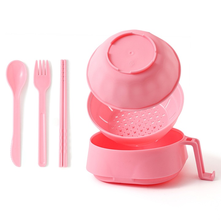 Bol pentru taitei Lamian, Enforose, roz, 18x14x7cm