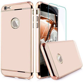 Set Complet Husa telefon Iphone 6 Plus/6S Plus offera protectie 360° 3in1 Ultrasubtire Gold +Folie Sticla Set Complet Husa telefon Iphone 6 Plus/6S Plus offera protectie 360° 3in1 Ultrasubtire Gold +Folie Sticla