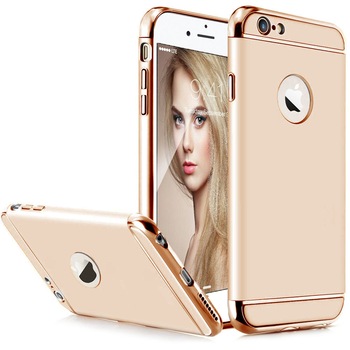 Husa telefon Iphone 6/6S Plus ofera protectie 3in1 Ultrasubtire - Gold Husa telefon Iphone 6/6S Plus ofera protectie 3in1 Ultrasubtire - Gold