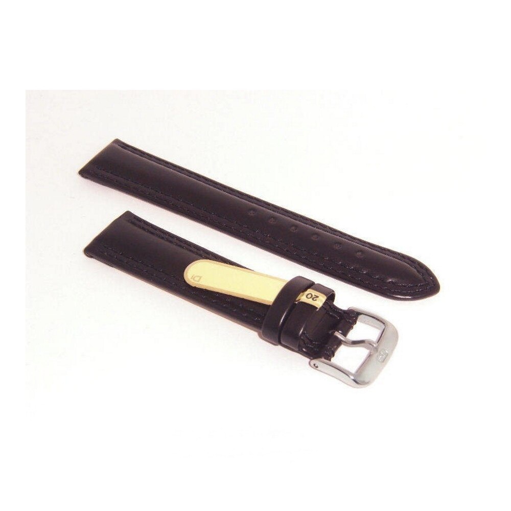 Curea de ceas Di-Modell Chronoline 1200-28205, 20 mm, Maro Inchis, catarama aurie