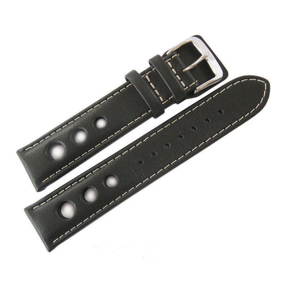 Curea de ceas Di-Modell Avus KN 1205-10202, 20 mm, Negru, catarama argintie
