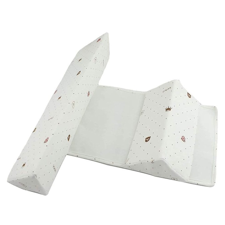 Bare de protectie din spuma pentru un somn mai sigur, asigurand confortul si siguranta bebelusului cu tesatura anti-alunecare, banda magica reglabila pentru instalare usoara pe orice dimensiune de pat