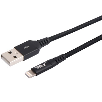Cablu de date Tellur, Lightning MFi Kevlar, 1m, 2.4A, Negru Cablu de date Tellur, Lightning MFi Kevlar, 1m, 2.4A, Negru