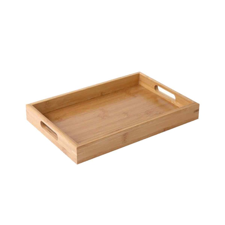 Tava din bambus dreptunghiulara, Enforose, utilizare versatila, design minimalist, 30x20cm
