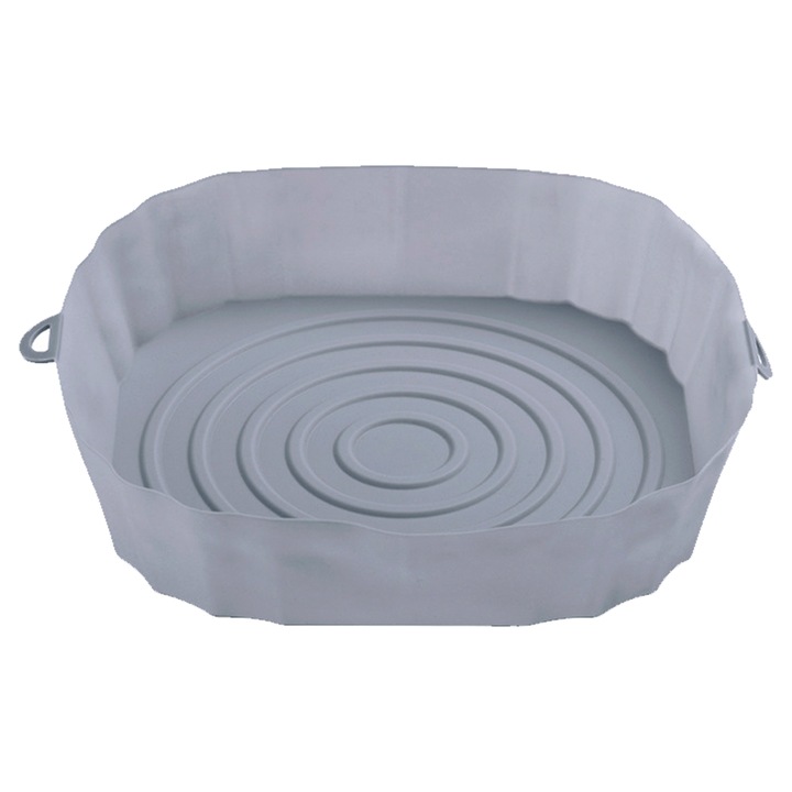 Tava din silicon pentru Air Fryer, Enforose, design portabil, usor de curatat, 25x25cm