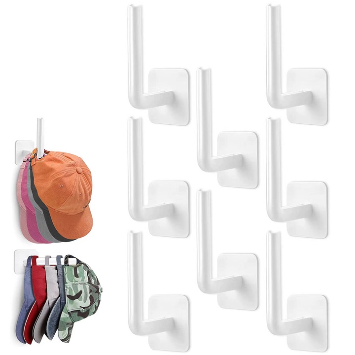 Set de carlige adezive pentru palarii, Enforose, organizator multifunctional, material acrilic