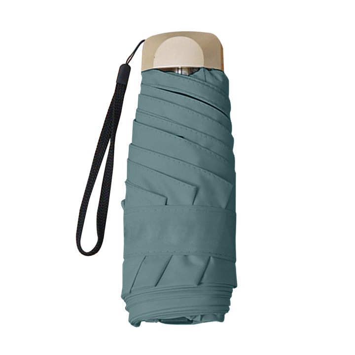 Umbrela de soare protectie uv ultra usoara pliabila din vinil Enforose verde