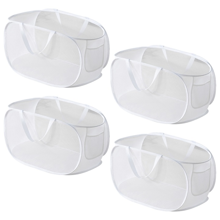 Комплект кошници за пране Enforose, сгъваем дизайн, издръжлив материал, 4 броя, многоцветен