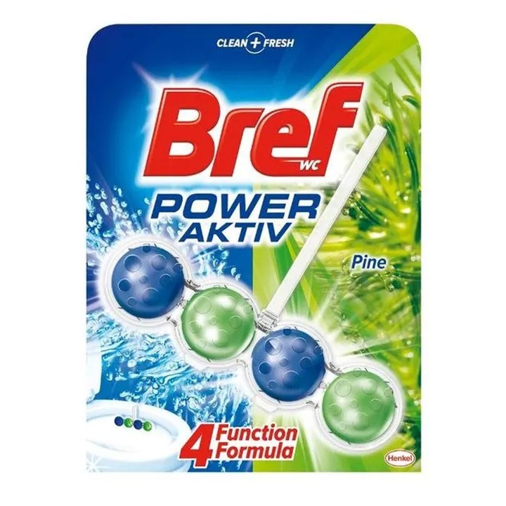 Pachet 4 X Odorizant wc bile Bref Power Aktiv Pin 50g