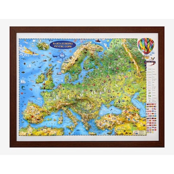 Harta Europei pentru copii( proiectie 3D) 1000x700m Eurodidactica Harta Europei pentru copii( proiectie 3D) 1000x700m Eurodidactica