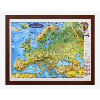 Harta Europei pentru copii (proiectie 3D), 600x470mm Eurodidactica Harta Europei pentru copii (proiectie 3D), 600x470mm Eurodidactica