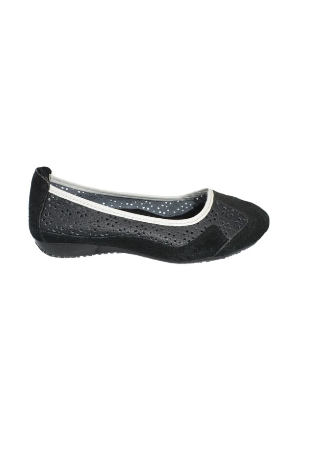 Balerin clasic cu talpa joasa si varf rotund, D&J Exclusive, Negru