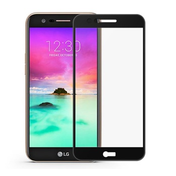 Folie din sticla temperata full size OkMore pentru LG K10 2017, negru Folie din sticla temperata full size OkMore pentru LG K10 2017, negru