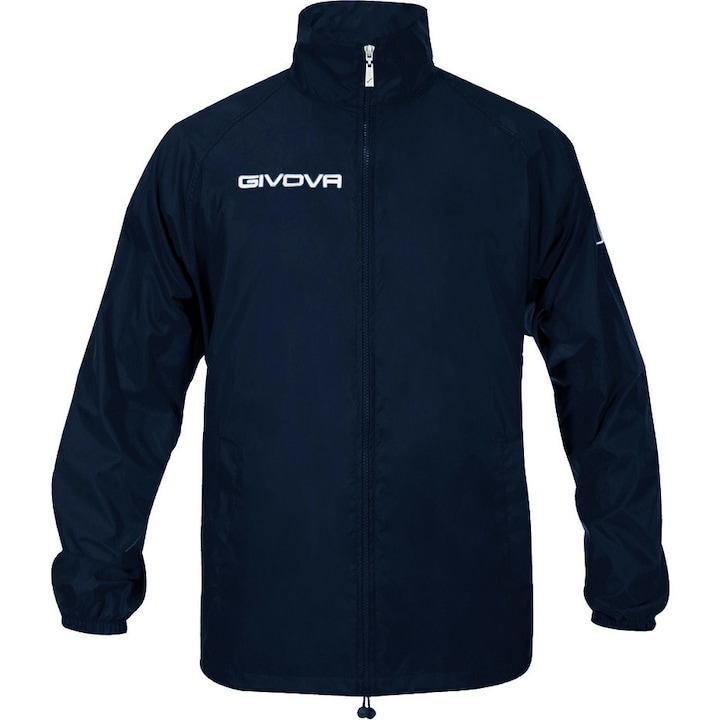 Jacheta de ploaie Givova Basico, bleumarin, nailon, gluga ascunsa, XL INTL