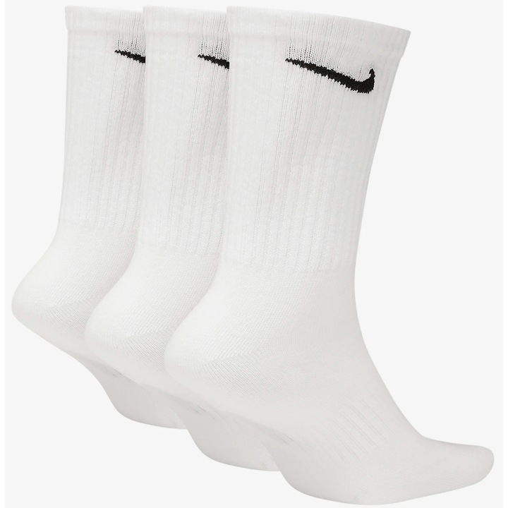 Nike SX7676-100 Unisex DRI-FIT Technology Daily Training Socks, 42-46L, бели, 3 чифта
