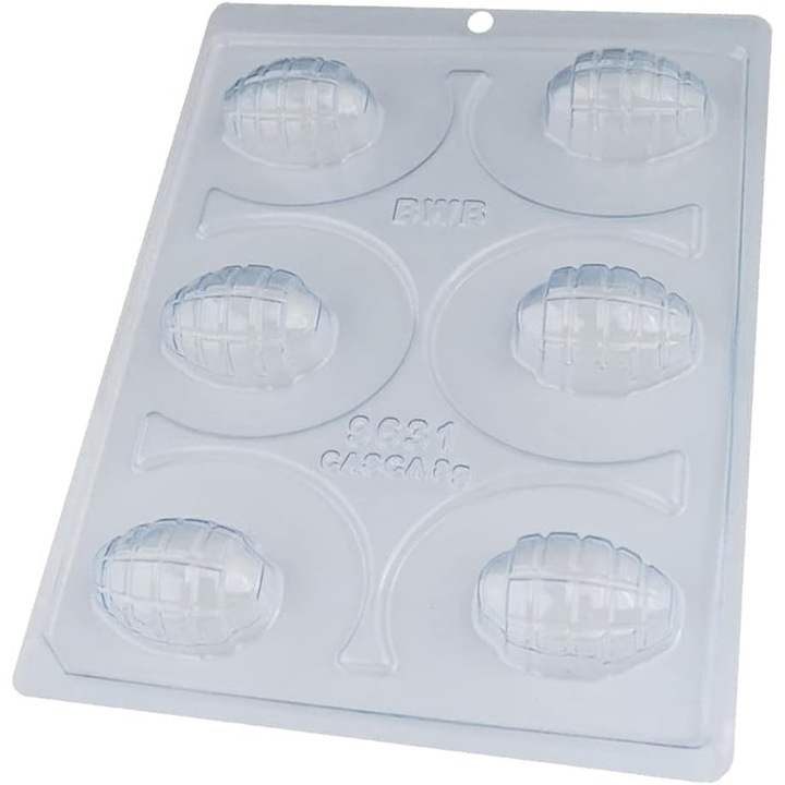 Forma pentru copt ciocolata BWB, dimensiuni totale 24 x 18.5 cm, policarbonat, transparent