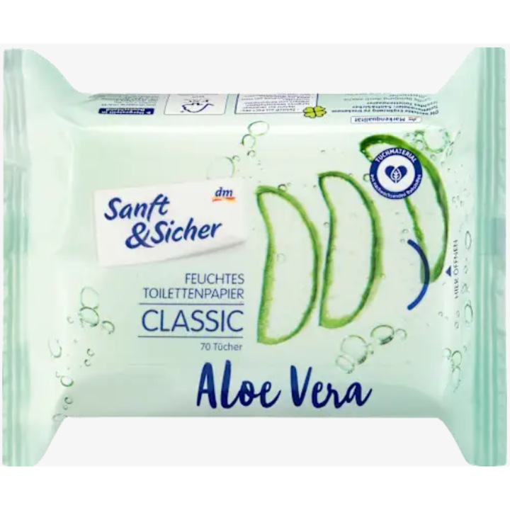 Алое вера мокра тоалетна хартия 70 бр