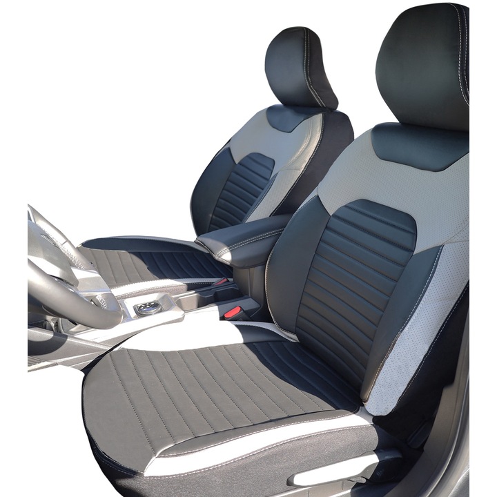 Set huse scaune dedicate Dacia Duster 2024- culoare Negru Bej