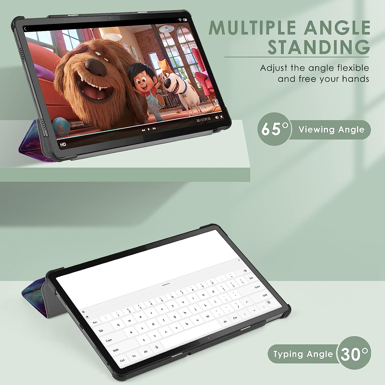 Husa Slim, Sigloo, Smart Cover, Trifold, pentru Lenovo Tab M10 Plus 10.6" (3rd gen) TB-125F, TB-128F, model Good Night