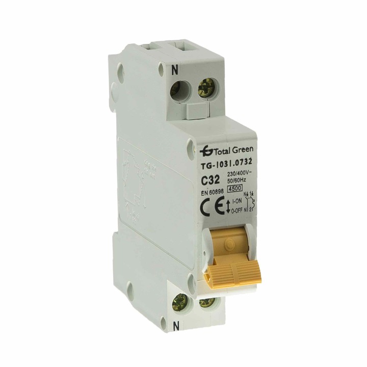 Disjunctor modular Total Green, P+N, 32A, 1P