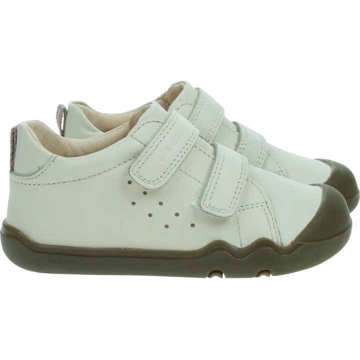 Pantofi copii Geox, Piele ecologica, Alb 25EU