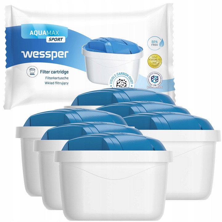 Set 6 filtre de apa pentru cana filtranta, compatibil cu Aquaphor, Brita Maxtra, Dafi Unimax, Wessper