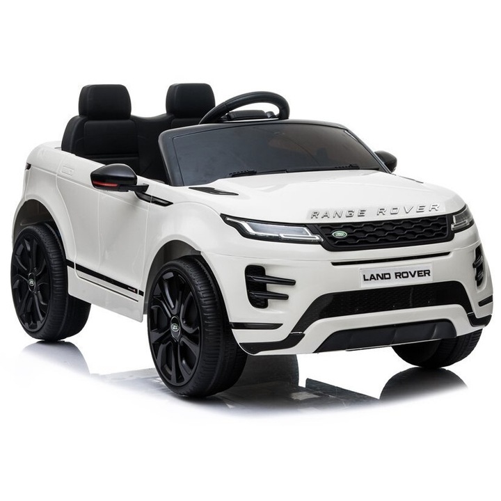 Masinuta electrica pentru copii Range Rover Evoque, 108x66x53cm, 2 motoare, 12V, alb, set cu telecomanda