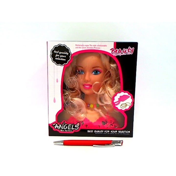 Baba, játékfej fésüléshez/formázáshoz, gyerekeknek, 3 éves kortól